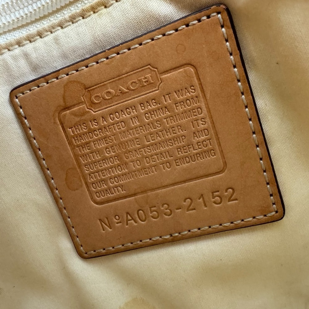 Coach Medium Shoulder Tote Multi Color Y2K Signature Logo Leather Trim C053-2152 - Picture 4 of 8